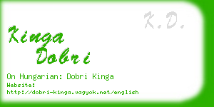 kinga dobri business card